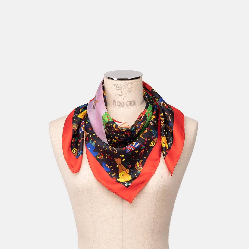 Piero Guidi PIERO GUIDI SILK SCARF "Le Mongolfiere"/ FOULARD IN SETA "Le Mongolfiere""