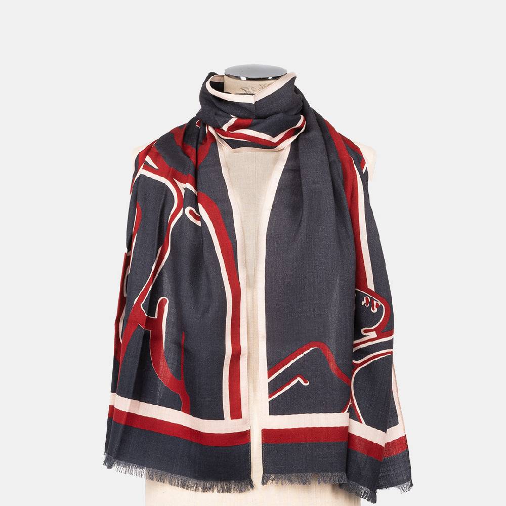 Piero Guidi PIERO GUIDI WOOL & SILK SCARF "I Have An Angel"/ FOULARD IN LANA E SETA"I Have An Angel"