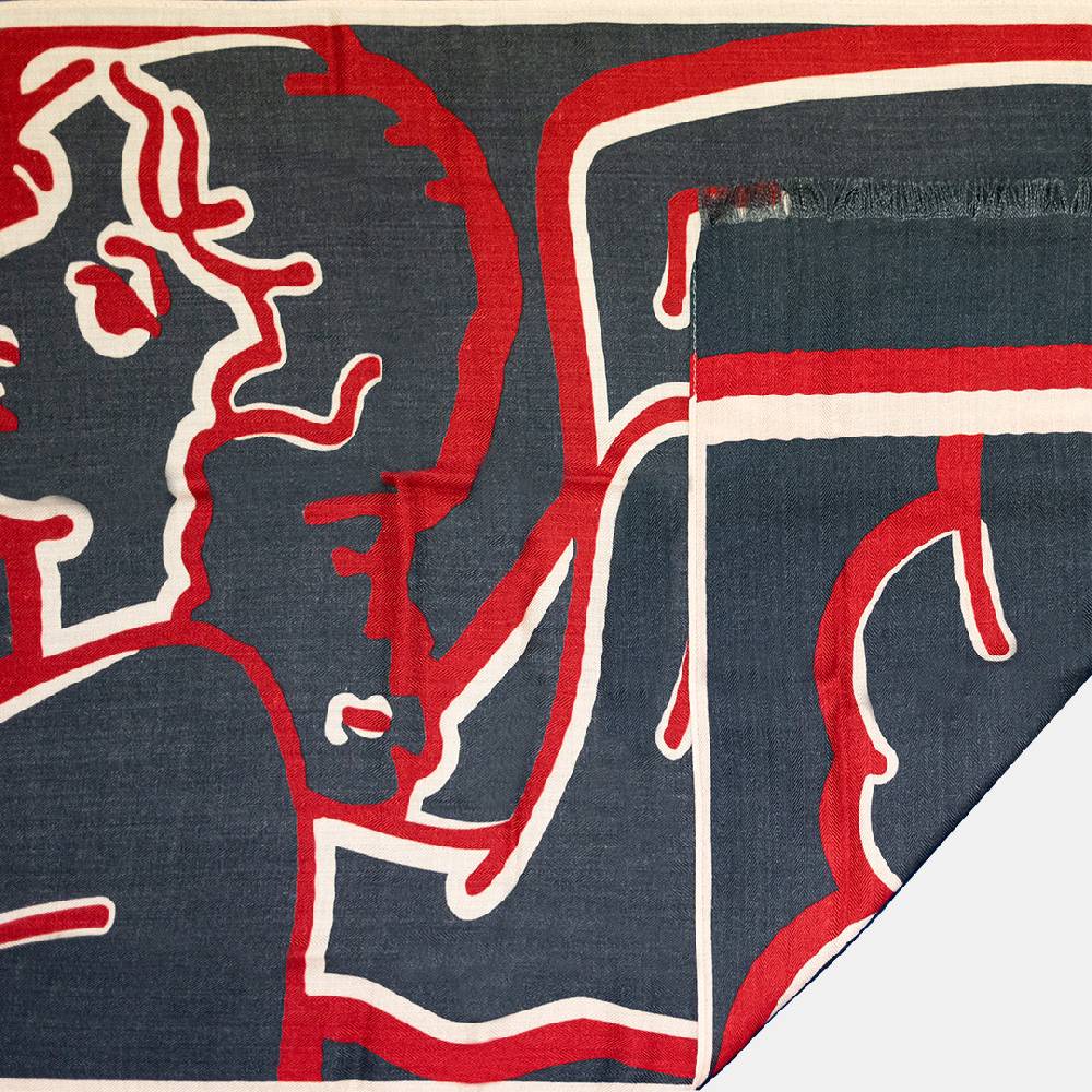 Piero Guidi PIERO GUIDI WOOL & SILK SCARF "I Have An Angel"/ FOULARD IN LANA E SETA"I Have An Angel"