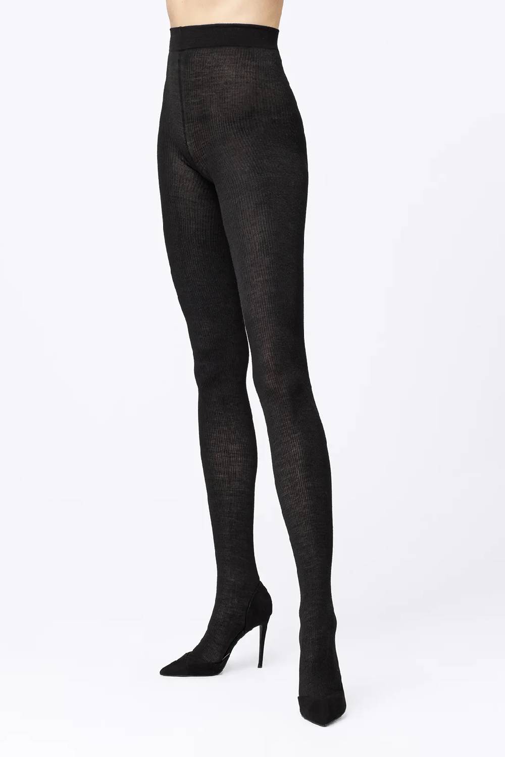 Pierre Mantoux Collant Ribbed Wool 80