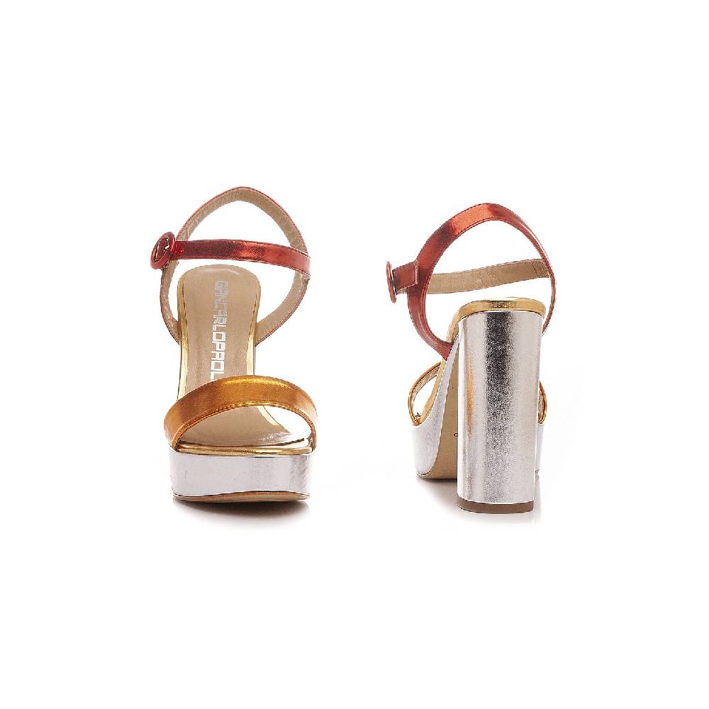 Giancarlo Paoli Sandali Donna PIP92 Laminato Arancio