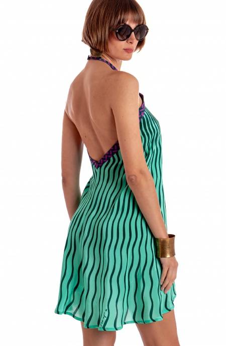 Pin Up Stars ABITO CORTO CON ALLACCIATURA COLLO STAMPA TIGER SUN