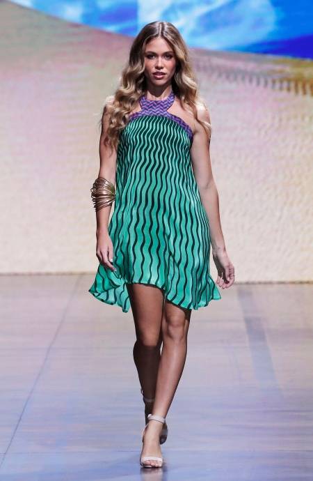 Pin Up Stars ABITO CORTO CON ALLACCIATURA COLLO STAMPA TIGER SUN