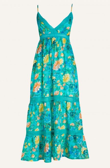 Pin Up Stars Abito Cotone Inserti Pizzo Stampa Monkey