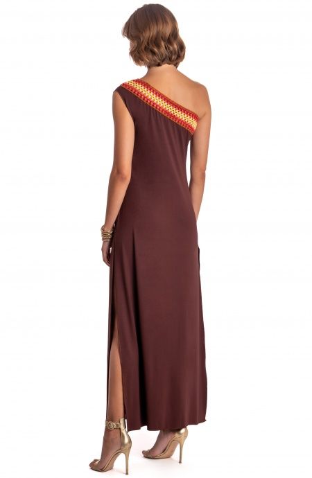 Pin Up Stars ABITO LUNGO MONOSPALLA CON PASSAMANERIA CROCHET