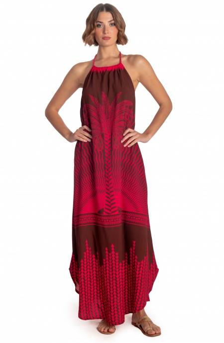 Pin Up Stars ABITO LUNGO SCOLLO SCHIENA STAMPA TIGER SUN