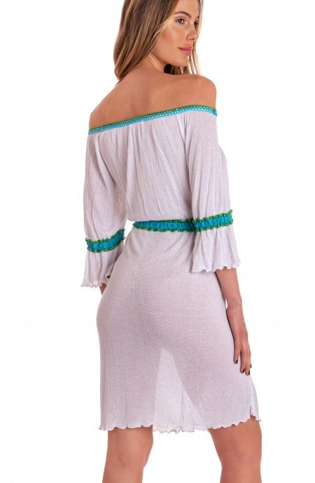 Pin Up Stars Abito Stile Impero Con Passamaneria In Maglina