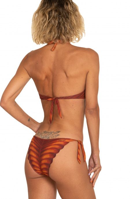 Pin Up Stars Bikini Balconcino Con Ferretto Foglia In Lycra Riciclata