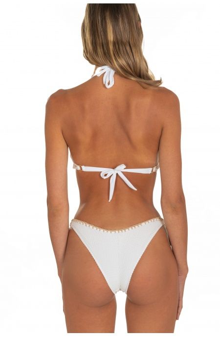 Pin Up Stars Bikini Balconcino Con Ferretto Slip Brasiliana Ricamo Punto Cavallo Tinta Unita Rete