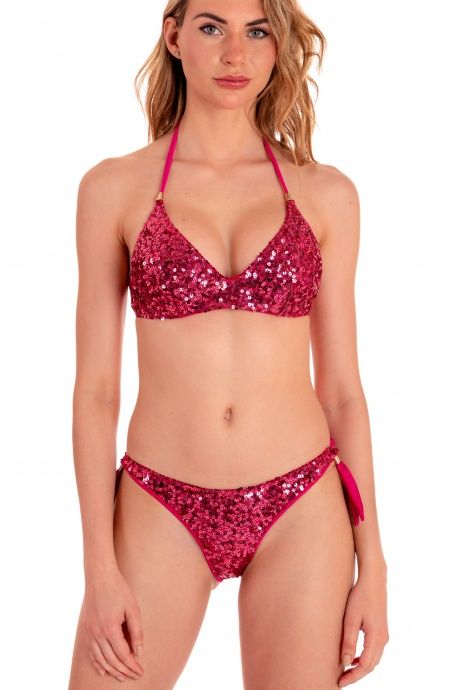 Pin Up Stars Bikini Balconcino Con Ferretto Slip Fiocchi Paillettes