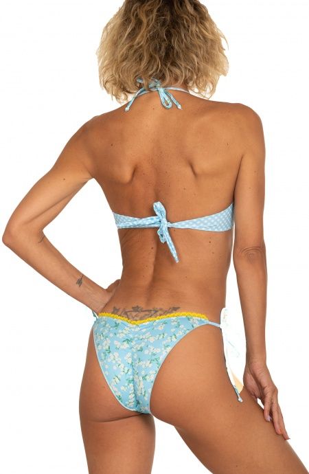 Pin Up Stars Bikini Balconcino Con Ferretto Slip Fiocchi Stampa Provenzale