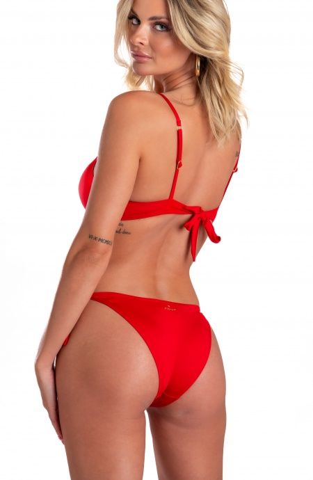 Pin Up Stars Bikini Balconcino Con Ferretto Slip Fiocchi Tinta Unita