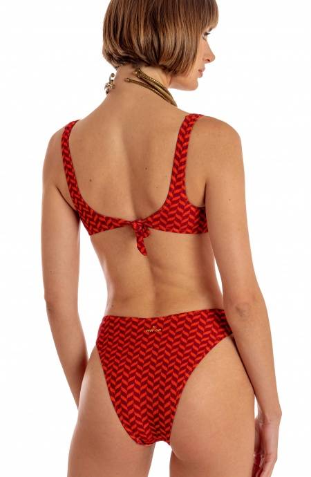 Pin Up Stars BIKINI BRASSIERE CON ACCESSORIO STAMPA BEAUTIFUL TREE SPIGHETTA