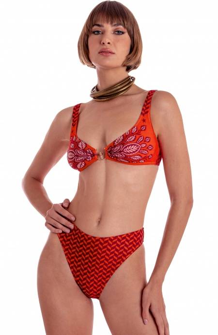 Pin Up Stars BIKINI BRASSIERE CON ACCESSORIO STAMPA BEAUTIFUL TREE SPIGHETTA