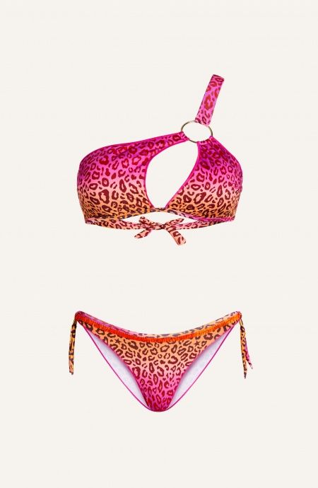 Pin Up Stars Bikini Brassiere Con Anella in Lycra Stampa Macula