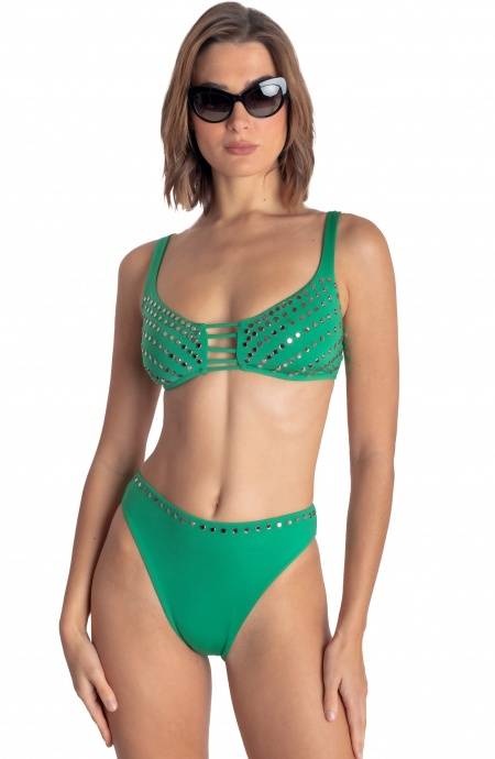 Pin Up Stars BIKINI BRASSIERE CON CRISTALLI SPECCHIETTI Pin Up Stars BIKINI BRASSIERE CON CRISTALLI SPECCHIETTI