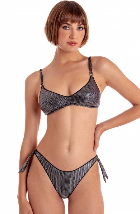 Pin Up Stars BIKINI BRASSIERE IMBOTTITA METAL MESH CON ANELLE