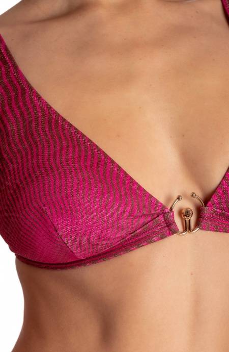 Pin Up Stars BIKINI BRASSIERE LUREX CON ACCESSORIO STAMPA TIGER SUN