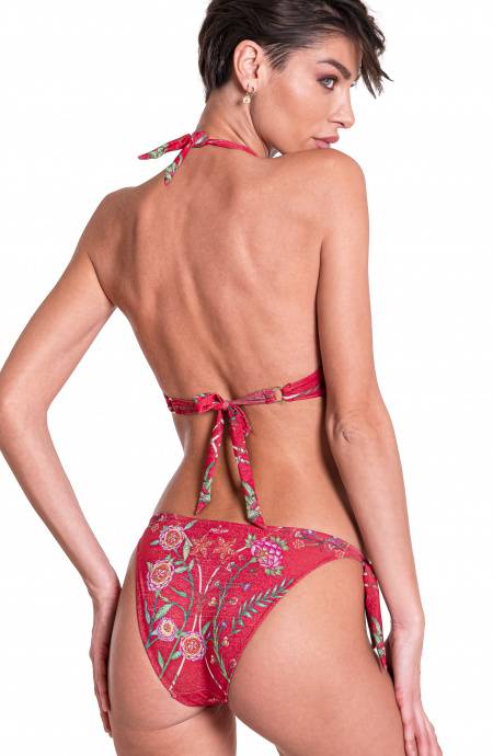 Pin Up Stars Bikini Brassiere Scollo Incrociato Slip Fiocchi Camaleonte