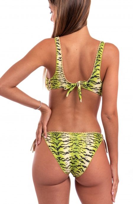 Pin Up Stars Bikini Brassiere Stampa Tigre Ricamo Punto Cavallo