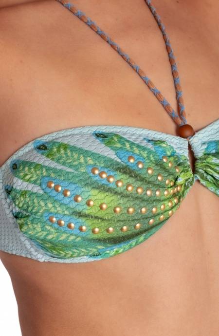 Pin Up Stars BIKINI FASCIA IMBOTTITA CON BORCHIE STAMPA WINGS