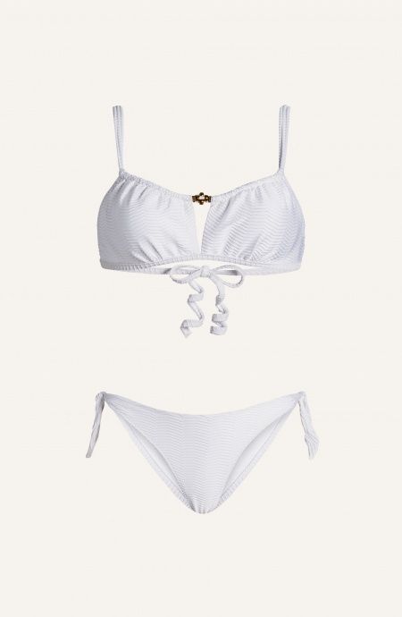 Pin Up Stars Bikini Fascia Imbottita Con Coulisse Slip Fiocchi Lycra Ondina