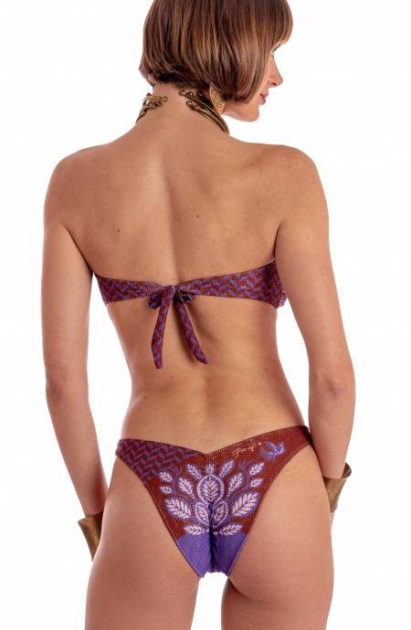 Pin Up Stars BIKINI FASCIA IMBOTTITA CON PERLE STAMPA BEAUTIFUL TREE