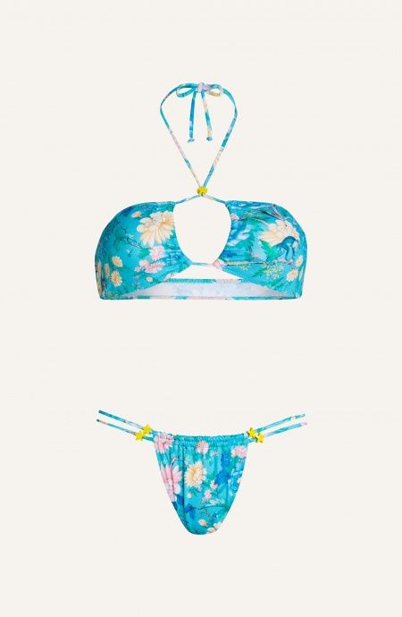 Pin Up Stars Bikini Fascia Incrociata Slip Culotte Small Stampa Monkey