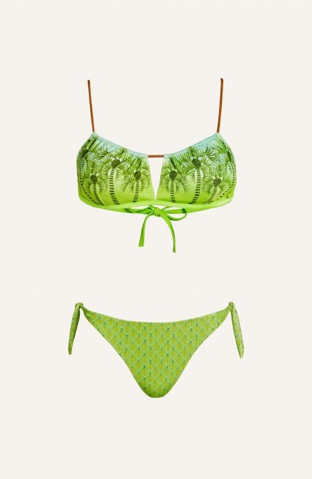 Pin Up Stars Bikini Fascia Regolabile Piquet Lurex Palm Paradise