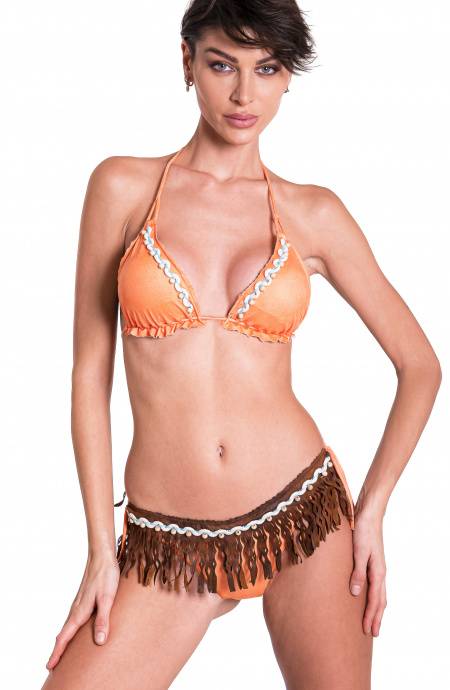 Pin Up Stars Bikini Triangolo A Vela Slip Culotte Ricamato