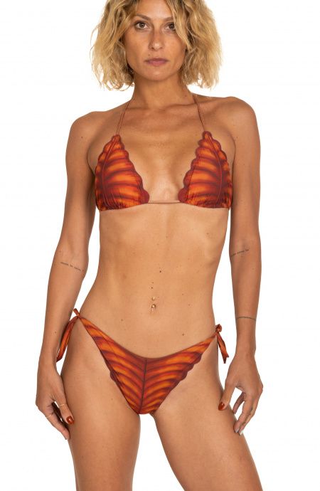 Pin Up Stars Bikini Triangolo Imbottito Foglia In Lycra Riciclata