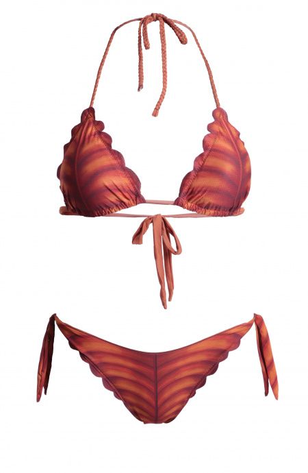 Pin Up Stars Bikini Triangolo Imbottito Foglia In Lycra Riciclata