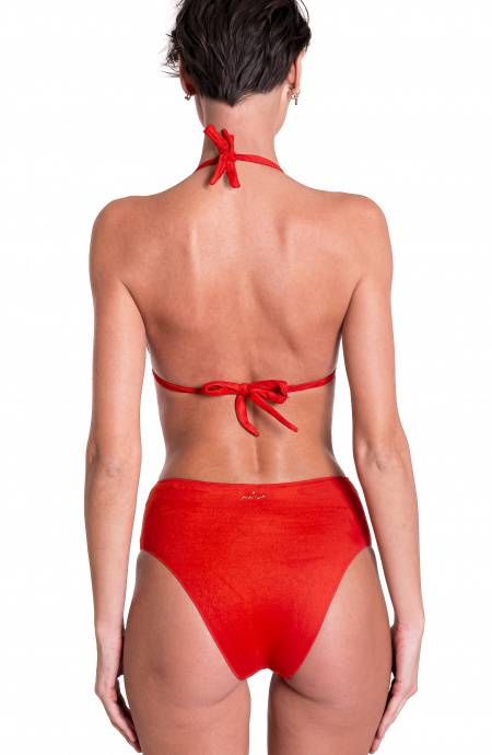 Pin Up Stars Bikini Triangolo Imbottito Slip A Vita Alta Ricamo Conchiglie