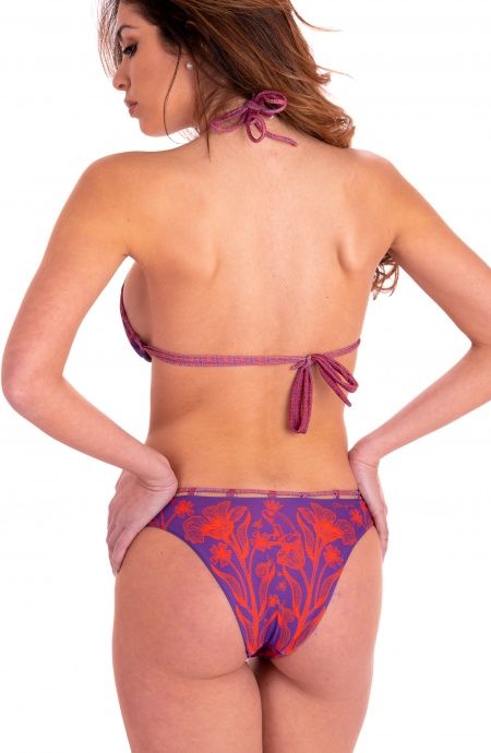 Pin Up Stars Bikini Triangolo Imbottito Slip Culotte Tessuto Rete Nido D'Ape Stampa Principe Azzurro