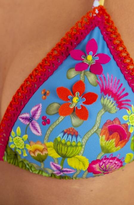 Pin Up Stars Bikini Triangolo Imbottito Slip Fiocchi Jungla Attitude