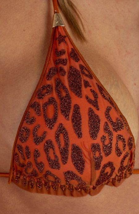 Pin Up Stars Bikini Triangolo Imbottito Slip Fiocchi Maculato Lurex