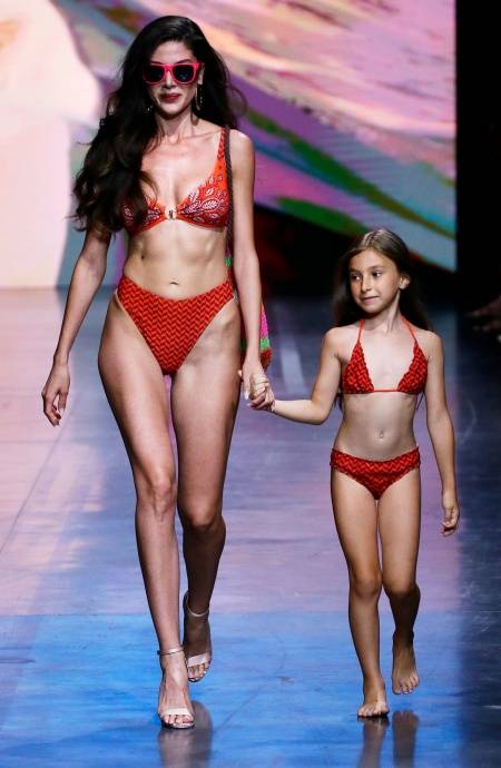 Pin Up Stars BIKINI TRIANGOLO SCORREVOLE ROUGE STAMPA SPIGHETTA BABY