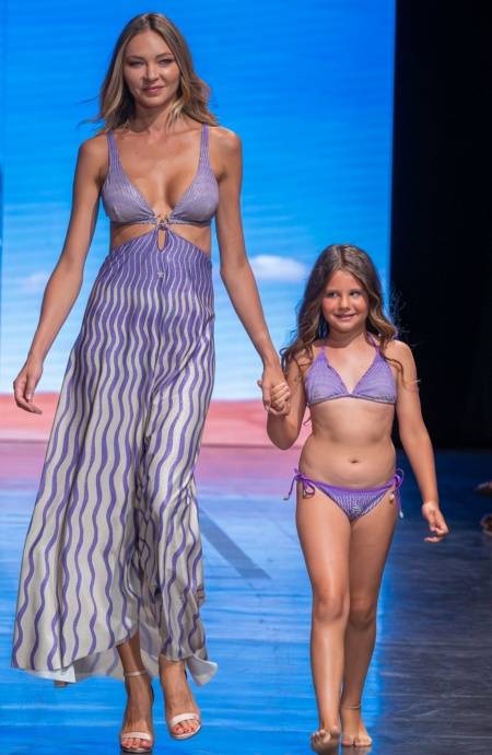 Pin Up Stars BIKINI TRIANGOLO SCORREVOLE STAMPA TIGER SUN BABY