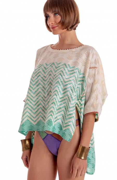 Pin Up Stars BLUSA CON CINTURA STAMPA BEAUTIFUL TREE