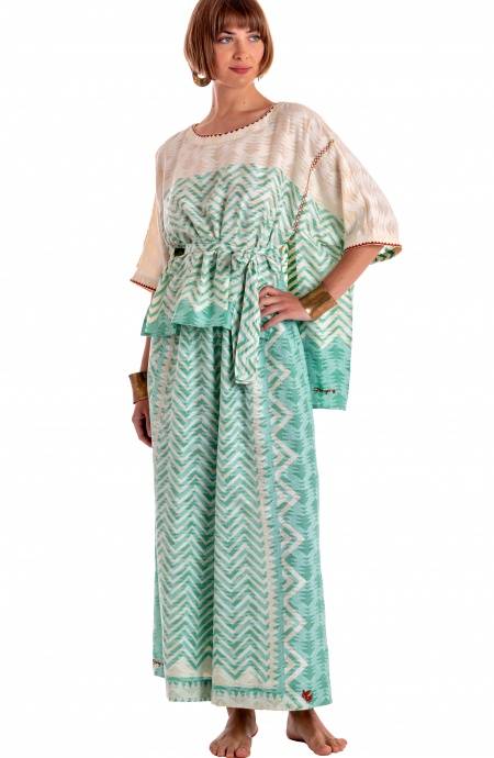 Pin Up Stars BLUSA CON CINTURA STAMPA BEAUTIFUL TREE