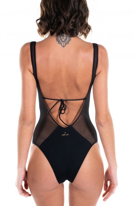 Pin Up Stars Costume Da Bagno Intero Cocco Ricamo Paillettes