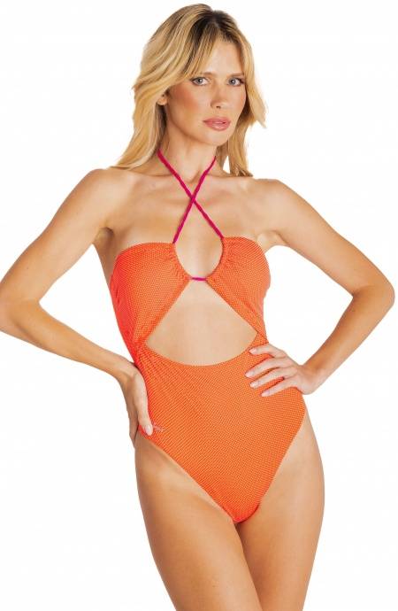 Pin Up Stars COSTUME DA BAGNO INTERO IMBOTTITO FASCIA POIS