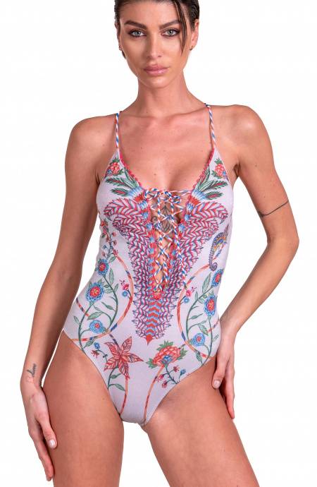 Pin Up Stars Costume Da Bagno Intero Incrociato Camaleonte