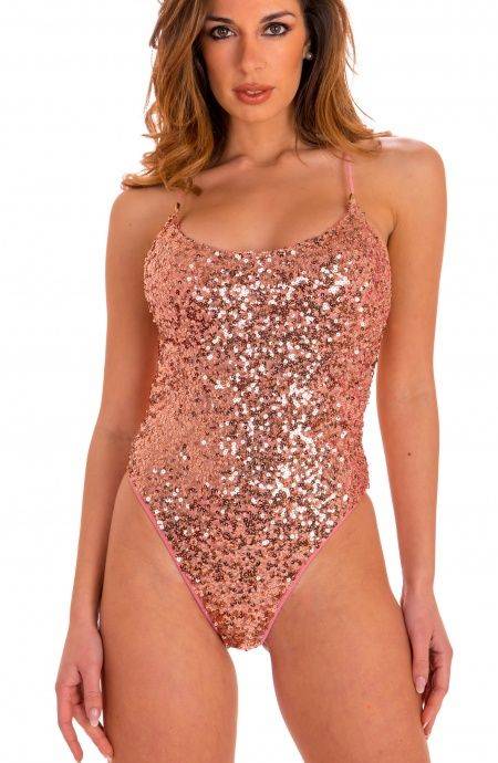Pin Up Stars Costume Intero Olimpionico Imbottito Paillettes