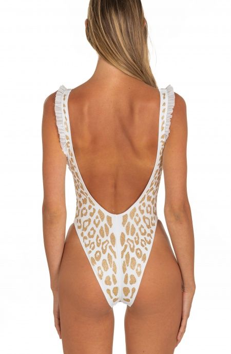 Pin Up Stars Costume Intero Olimpionico Maculato Lurex