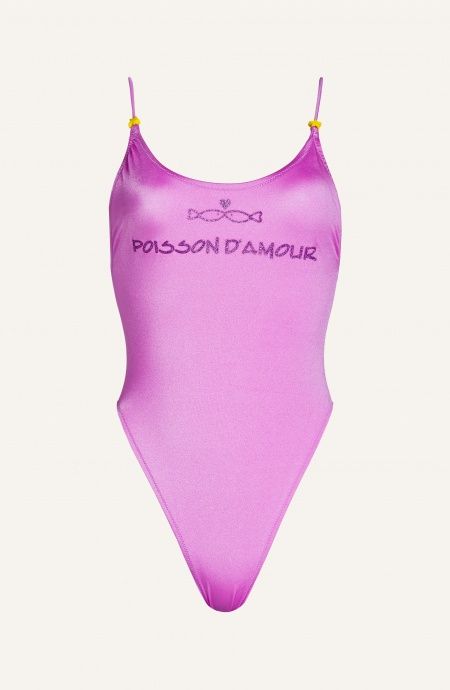 Pin Up Stars Costume Intero Olimpionico Poisson D'Amour Tinta Unita