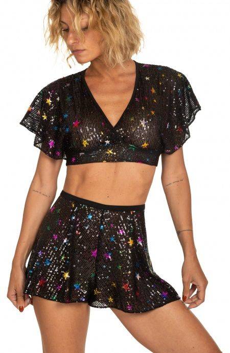 Pin Up Stars Crop Top Incrociato Stella Capricciosa