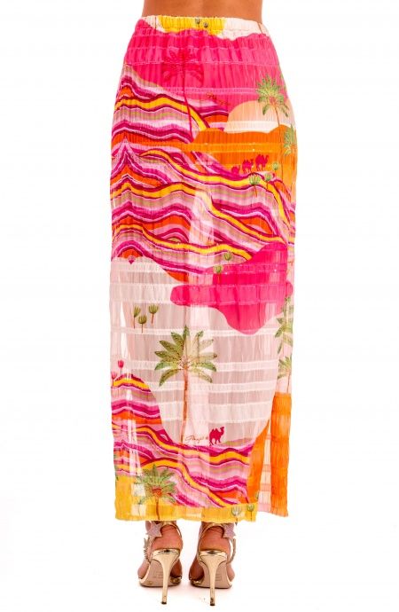 Pin Up Stars Gonna Goffrata Con Spacchi Stampa Dune