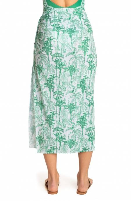 Pin Up Stars GONNA LONGUETTE CON SPACCO STAMPA KENZIA