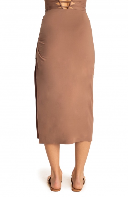 Pin Up Stars GONNA LONGUETTE CON SPACCO TINTA UNITA